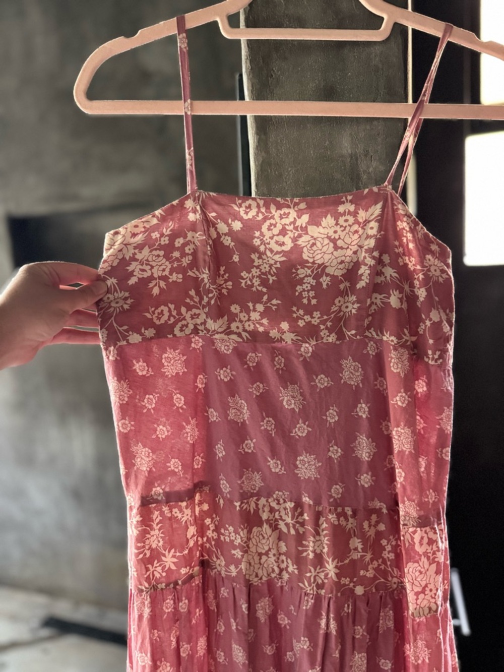 Dusty Rose Tiered Maxi Dress